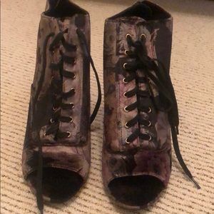 Nanette lepore velvet booties